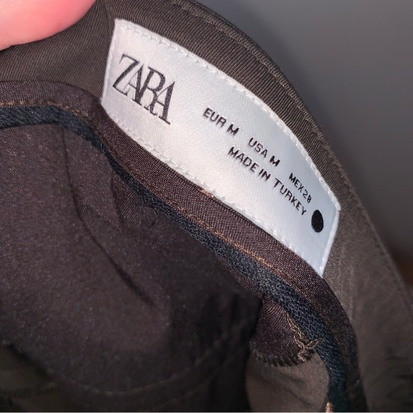 Zara Collection Brown Viscose Ankle Pants M - Picture 7 of 13